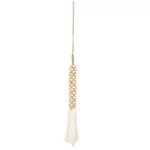 Kép 1/5 - The Wooden Beads with Cotton Tassel - Natural White