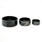 Kép 1/5 - The Burned Cylinder Dish - Black - Set of 3