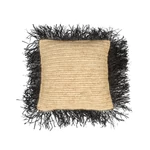Kép 1/2 - The Raffia Cushion Cover Square - Natural Black - 40x40