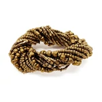 Kép 1/6 - The Beaded Napkin Ring - Gold - Set of 4