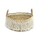 Kép 1/4 - The Boho Fringe Basket - Natural White