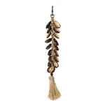 Kép 1/2 - The Raffia Fishbone Keychain - Natural Black