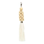 Kép 1/7 - The Wooden Beads Keychain - Natural White