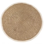 Kép 1/3 - The Seagrass & Cotton Round Carpet - Natural White - 200