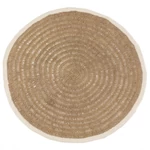 Kép 1/3 - The Seagrass & Cotton Round Carpet - Natural White - 150