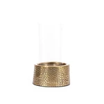 Kép 1/5 - The Croco Candle Holder with Glass - Brass - M