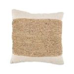 Kép 1/9 - The Raffia Stamp Cushion Cover - Natural