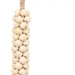Kép 5/5 - The Wooden Beads with Cotton Tassel - Natural White