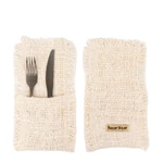 Kép 2/5 - The Oh My Gee Cutlery Holder - Cream - Set of 4