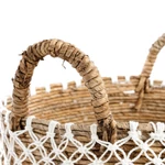 Kép 4/6 - The Crossed Stitched Macrame Basket -Natural White - L