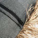 Kép 6/8 - The Cotton Bonita Cushion Cover - Natural Black - 60x60