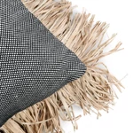 Kép 7/10 - The Cotton Bonita Cushion Cover - Natural Black - 30x50