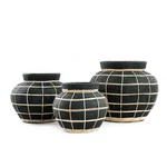Kép 7/8 - The Belly Vase - Black Natural - M