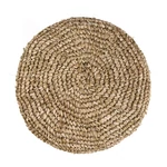 Kép 7/8 - The Raffia Tressed Stool - Jungle Green