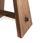 Kép 7/7 - The Suar Stool with Leather - Natural Black