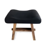 Kép 6/7 - The Suar Stool with Leather - Natural Black