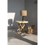Kép 2/7 - The Skiathos Table Lamp - Natural Black