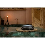 Kép 4/6 - The Burned Oval Pot With Pattern - Black