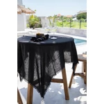 Kép 2/6 - The Linen Tablecloth - Black - 180x300