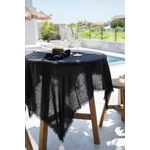Kép 6/7 - The Linen Tablecloth - Black - 150x200
