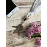 Kép 3/4 - The Cowrie Tassel Keychain - White