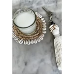 Kép 4/4 - The Cowrie Tassel Keychain - White