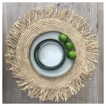 Kép 2/3 - The Fringe Raffia Placemat Round - Natural