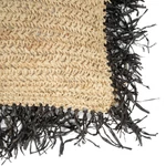 Kép 5/5 - The Raffia Cushion Cover Square - Natural Black - 60x60