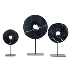 Kép 3/4 - The Marble Disc on Stand - Black - L