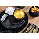 Kép 2/2 - The Beaded Napkin Ring - Black - Set of 4