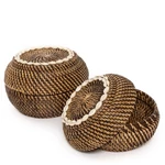 Kép 8/8 - The Colonial Peek-a-Boo Basket - Natural Brown - M