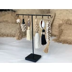Kép 4/4 - The Raffia Fishbone Keychain - Natural White