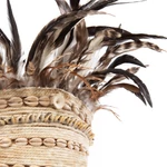 Kép 4/5 - The Guinea Feather Hat on Stand - Natural Black