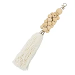 Kép 6/7 - The Wooden Beads Keychain - Natural White
