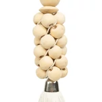 Kép 5/7 - The Wooden Beads Keychain - Natural White
