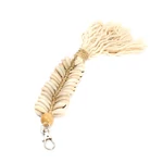 Kép 4/4 - The Macrame Fishbone Keychain - Cream