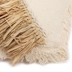 Kép 8/9 - The Raffia Cotton Cushion Cover - Natural White - 40x40