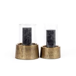 Kép 3/5 - The Croco Candle Holder with Glass - Brass - M
