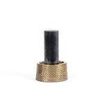 Kép 2/5 - The Croco Candle Holder with Glass - Brass - M