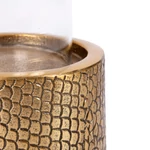 Kép 5/5 - The Croco Candle Holder with Glass - Brass - M