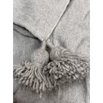 Kép 2/2 - Pompom ágytakaró világos szürke king size
