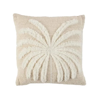 The Isla Palm Cushion Cover - Natural White