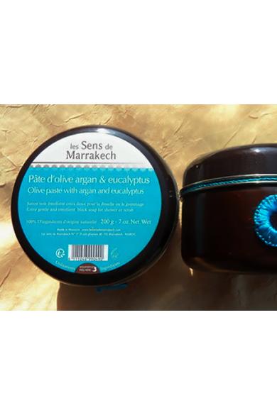 Fekete szappan-olívabogyó paszta, argan&amp; eukaliptusz