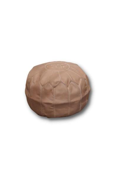 Marokkói bőrpuff natúr-pink