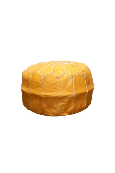 Marokkói bőrpuff napsárga