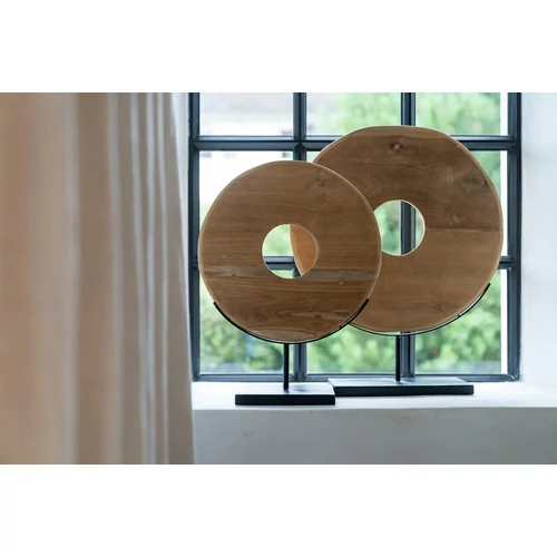 The Teak Disc on Stand - M