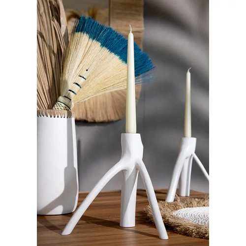 The Triple Twig Candle Holder - White