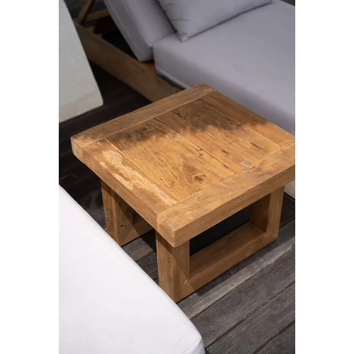 The Reclaimed Teak Side Table - Natural