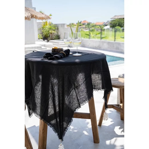 The Linen Tablecloth - Black - 180x300