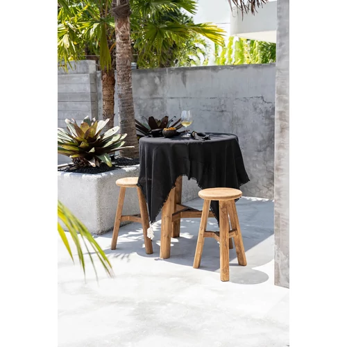 The Linen Tablecloth - Black - 180x300